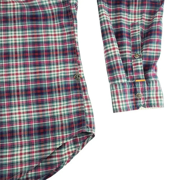 Hugo Boss Mens Button Up Shirt Size L Preppy Plaid - Picture 2 of 6